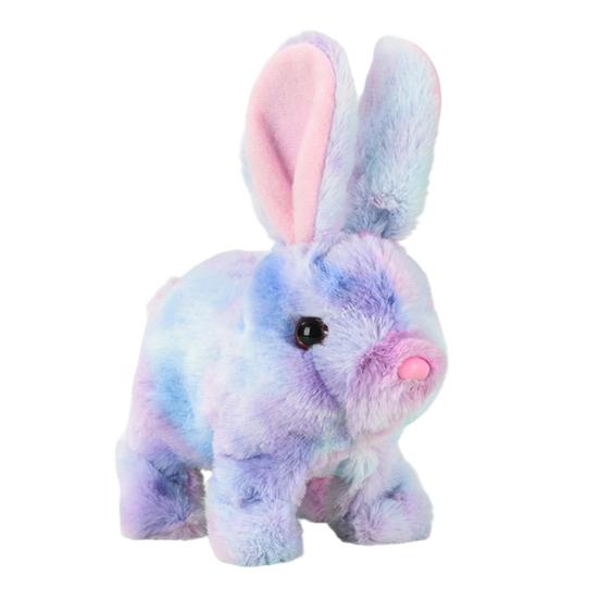 

Електрична Плюшева Іграшка-Кролик, Що Стрибає, Вушка, Що Хитаються, Рухомий Ніс, Плюшевий Кролик для Малюків, Хлопчиків, Дівчаток, Інтерактивна Симуляція Плюшевої Тварини з Звуком фіолетовий