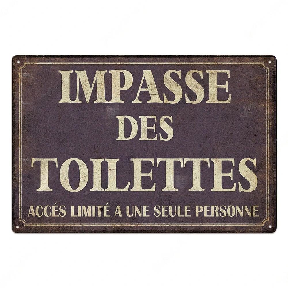 

Toilet Sign Vintage Funny Metal Posters Tin Sign WC Lavatory Toilettes Wall Art Bathroom Restroom 20x30cm