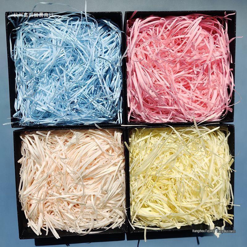 Raffia Gift Box Filler: Shredded Paper Decoration for Birthdays, Weddings, and Souvenirs