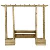 Pergola de jardin - vidaXL - 318565 - Bois de pin massif - Banc inclus - Jardinières intégrées