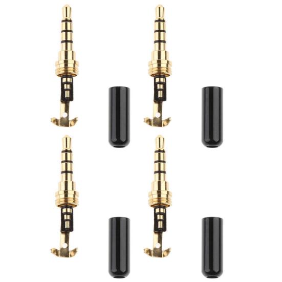 4Pcs DIY 3.5mm Jack Male Headphone Plug Converter Adapter Replacement Parts