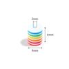 100pcs/Lot 8mm Resin Barrel Beads Rainbow Loose Space Beads For Jewelry Making Accessories DIY Bracelet Necklace Wholesale