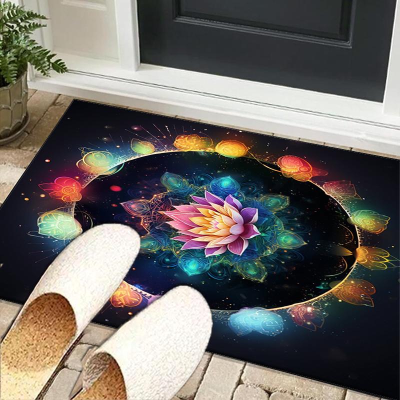 Chakra Balance Meditation Office Rug Chair Mat, Entryway Carpet, Suitable for Front Door, Bedroom, Living Room, Desk, Holiday Gift