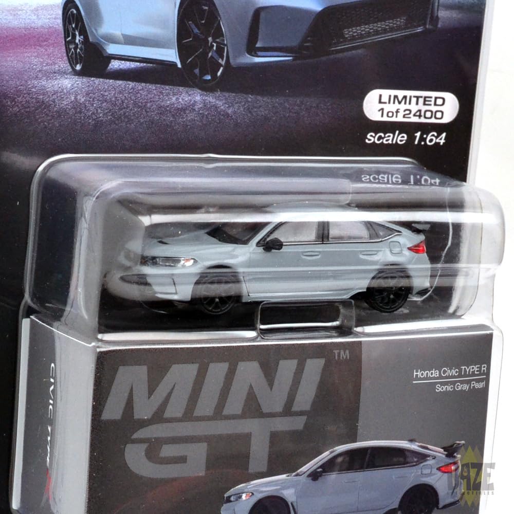 MINI GT 164 Scale MiJo Limited Edition - Honda Civic Type R (Sonic Gray Pearl) MGT00659-MJ