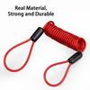 Creative Motorcycle Brake Disc Lock Scooter Reminder Cable Bicycle Spring Rope Bag Anti-Theft Cable Protection Alarm Locks
