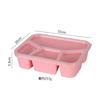 4 Grids Natural Wheat Straw Tableware Lunch Box Dinnerware Storage Biodegradable Unbreakable Plates for Food Salad Snack Student