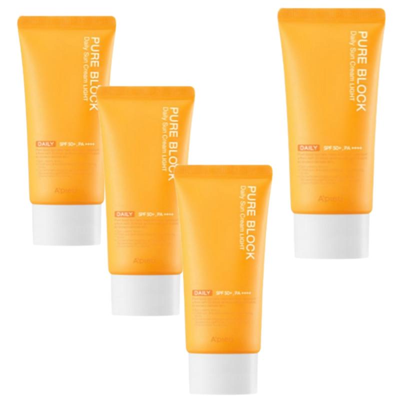 A pieu Pure Block Naturaal Daily Sun Cream  50ml 4ea SPF45 PA++++ Korea Beauty