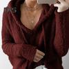 Auutmn Winter Women Hoodie Drawstring Hooded Thick Fuzzy Long Sleeves Solid Color Loose Heat Retention Pullover Casual Wear Sport Top