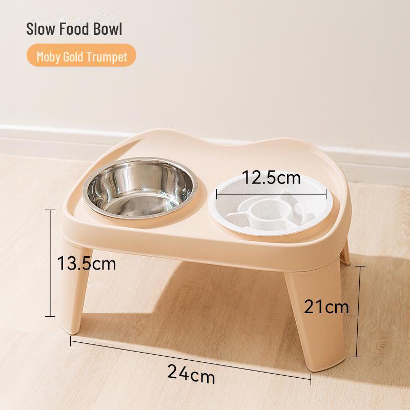 Skladacia vyvýšená dvojitá miska pre stredné a veľké psy - Klasická miska na vodu a jedlo pre zlatých retrieverov a domácich miláčikov