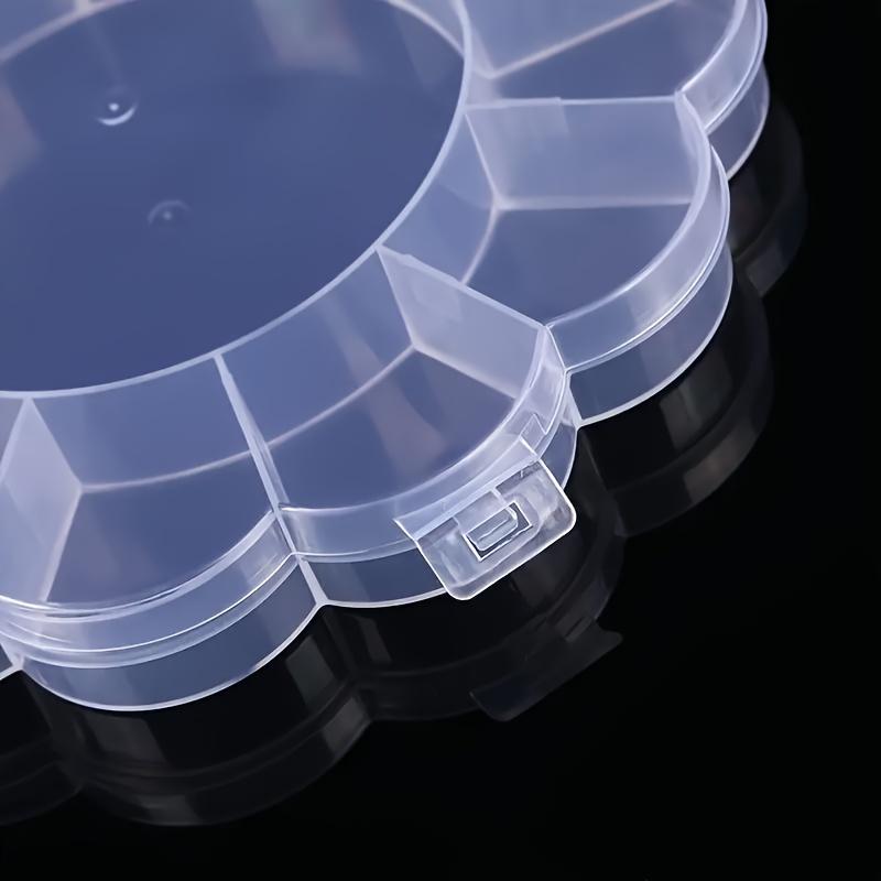 2pcs Plastic Compartment Storage Box - Sunflower Shape Storage Box with Lid for Jewelry, Hair Accessory Storage - Storage Boxes