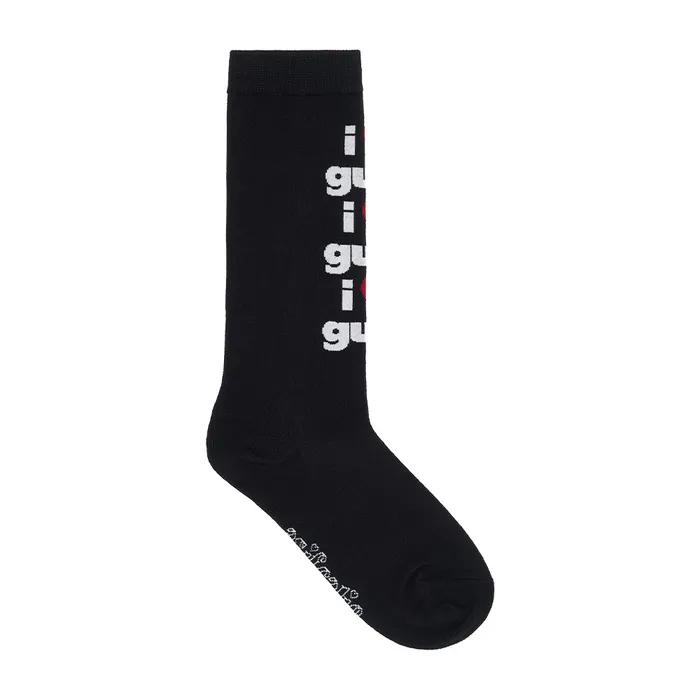 NEW GURLS KNEE SOCKS BLACK