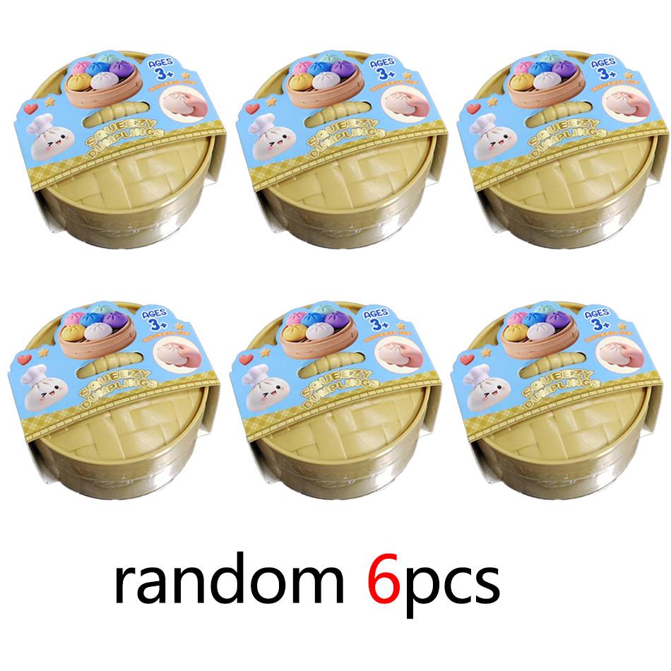 Colorful Dumpling Squishes Stress Balls Reusable Short Rebound Decompression Playthings Dough Ball One-Of-A-Kind Home Decoration Gifts