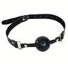 HOLLOW OUT Ball Mouth Gag Oral Fixation Mouth stuffed DROOL PU Leather roleplay slave submisson Adult Game For Couples Flirting