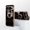 For Google Pixel 9 Pro XL Case with Astronaut Ring Kickstand 6D Electroplating TPU Phone Cover