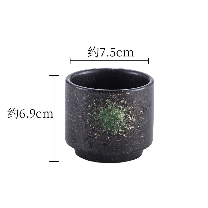 Japanese Teacup Retro Coarse Pottery Coffee Cup Japanese Teacup Stackable Cup Terracotta Water Cup Ceramic Cup