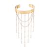 Pearl Tassel Arm Chain Adjustable Open Cuff Bracelet Armlet Armband Upper Arm Bangles  Party