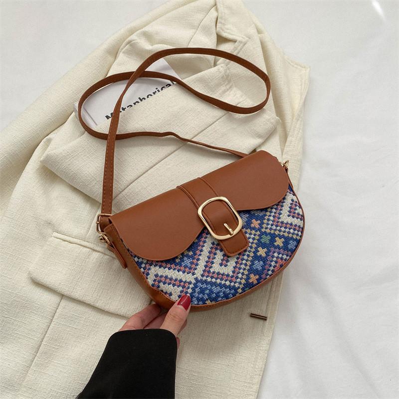 Trendy Black And Pink Saddle Bag For Women With Casual Street Style Charm