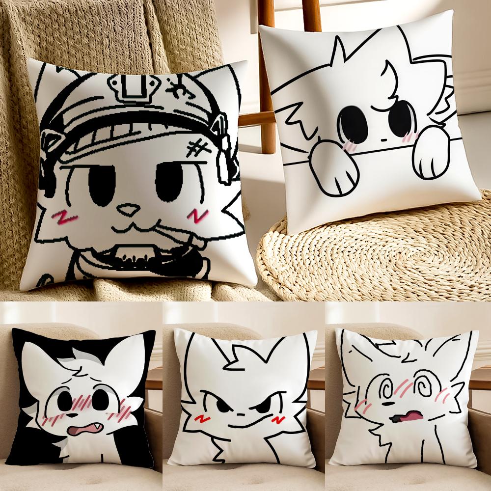Meme Süßes Lustiges Katzenkissenbezug Kissenbezug Staubmilbenfrei Wohnzimmer Sofa Dekor Kissen Zimmer