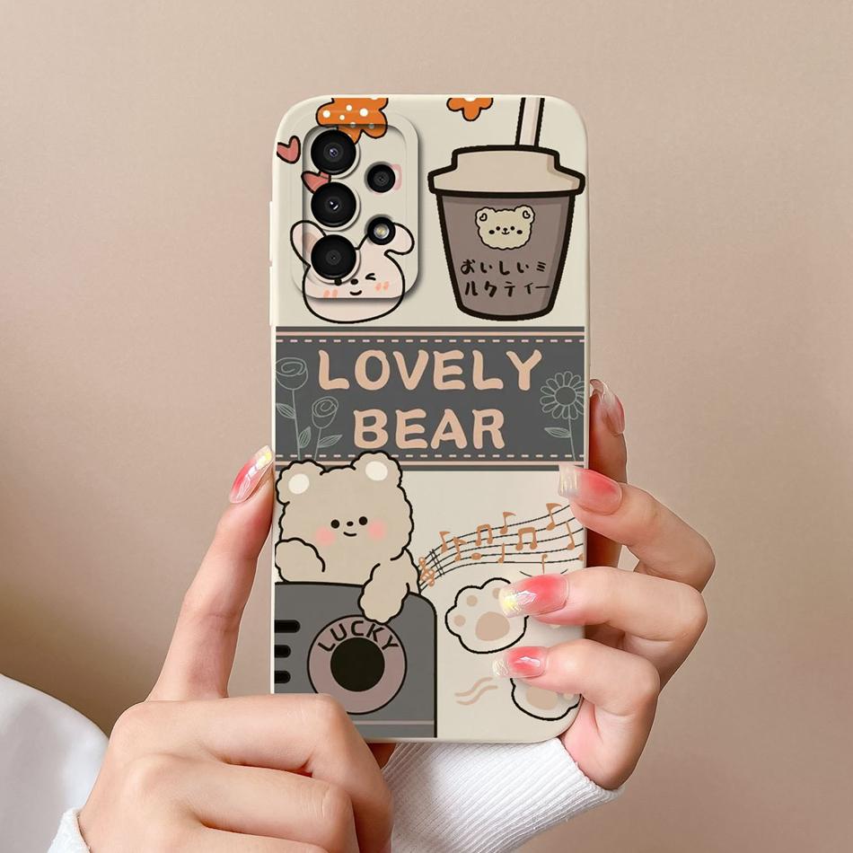 Case For Samsung Galaxy A13 A 13 4G 5G New Design Soft Liquid Silicone Full Coverage Back Cover Anti Slip Shockproof Bumper Capa