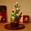 Mini Christmas Tree With LED Light Small Pine Tree Table Xmas Decor Gifts