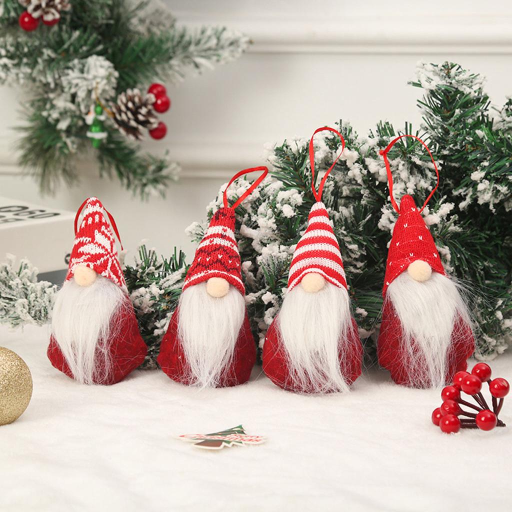 1PC Christmas Supplies Plush Ornament Hanging Santa Snowman Decoration Set Christmas Decorations 2025 Random style