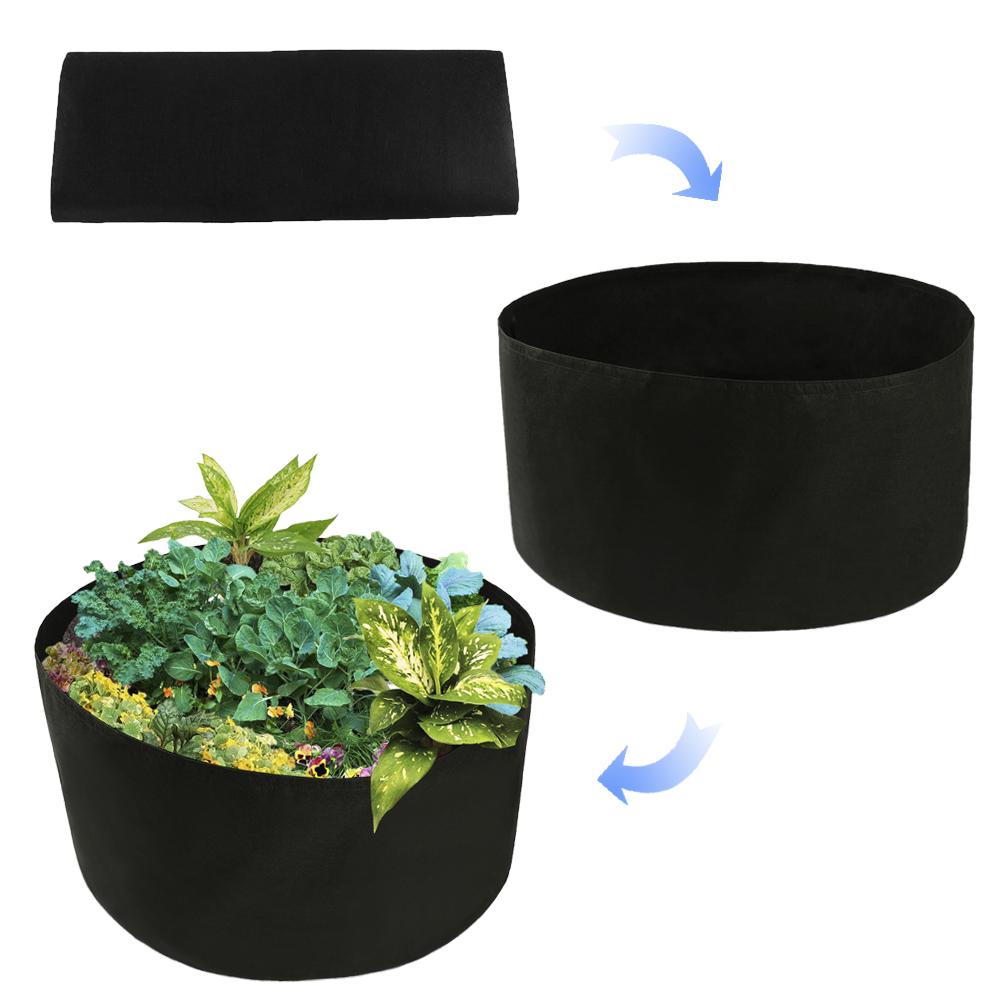 Fabric Grow Bag 150 Gallon 116cm Diameter 56cm Height 1mm Thick Felt Cloth Plant Pot