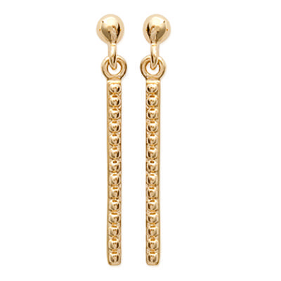 [K3821] - Vergoldete Ohrringe 'Choreografie' golden - 25x2 mm