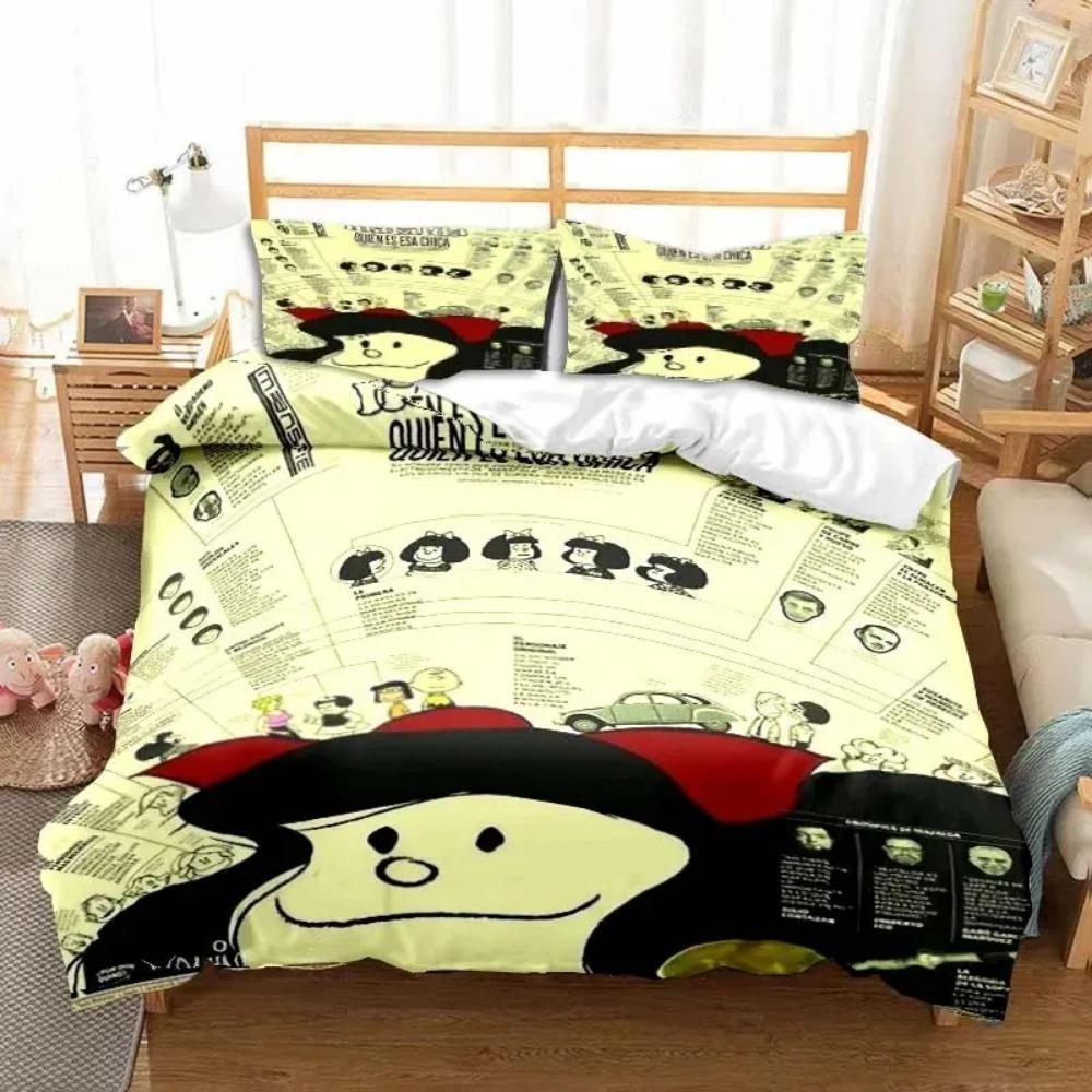 Set Letto Cartone Animato Bambina Copriletto Piumone Copripiumino Federa Set 2-3 Pezzi Misura Bambino Adulto Decorazione Camera da Letto