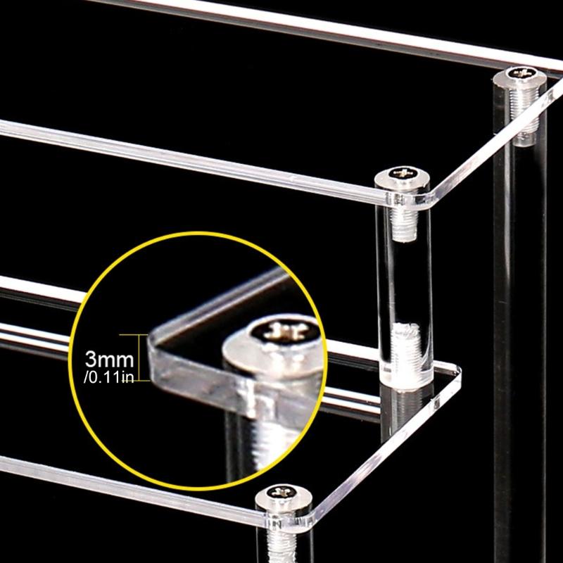 Multi Purpose Storage Rack Thickened Acrylic Step Organiser For Dessert Display Cosmetic Storage Space Saving Stand