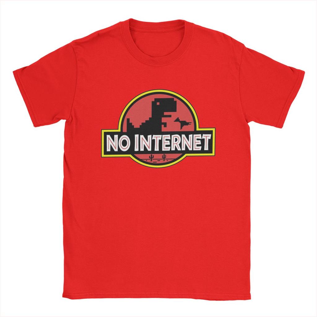 No Internet Park T-Shirt for Men Hipster Pure Cotton Tees O Neck Short Sleeve T Shirts Gift Idea Clothes