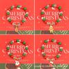 Holiday Beaded Letter & Christmas Tree Bracelet Set - European & American Style