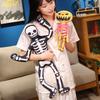 Halloween Skeleton Pumpkin Plush Toy With Pp Cotton For Holiday Decor And Gift