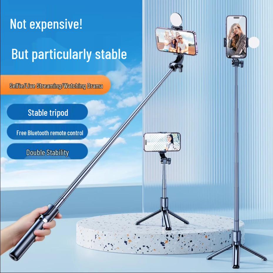 2026 Mini Rotatable Selfie Stick & Desktop Tripod for Phone Vlogs and Live Streaming