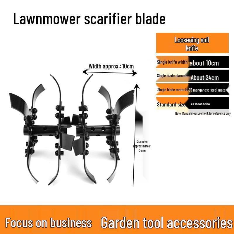 Atașament Multifuncțional de Dezburuienat cu Roată pentru Motocoasă pentru Cosit și Săpat