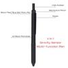 High Quality 3 Colors Ink Gravity Sensing Pen Press Type Metal Multi-Function Pen 4 In 1 Mechanical Pencil School Office