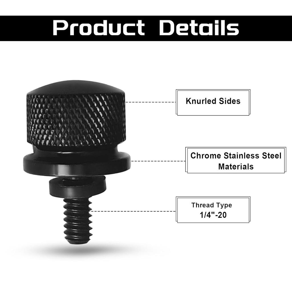 Motorcycle Seat Bolt Screw Rear Mount Screw Kit, 304 Stainless Fender Seat Nut Kit Compatible With Harley Davidson Sportster Softail Touring Dyna