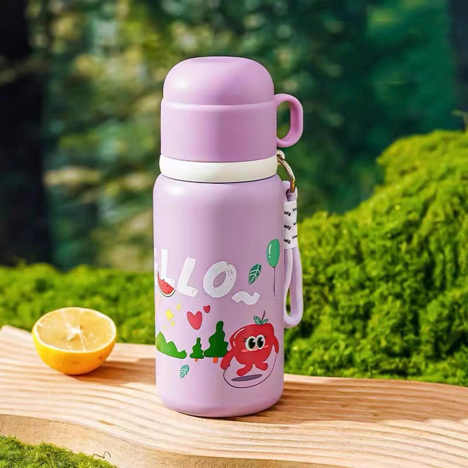 

15oz Adorable Insulation Water Bottle - Cute Cartoon Patterns, One - Click Open, Tea - Friendly, Portable Leak - Proof one size фіолетовий