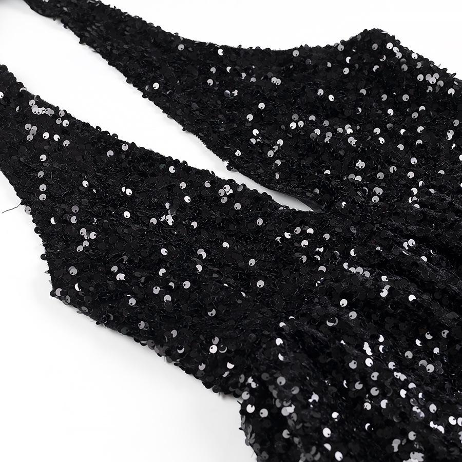 2025 Spring Women's European & American Style Sequined Balloon Dress 9808574