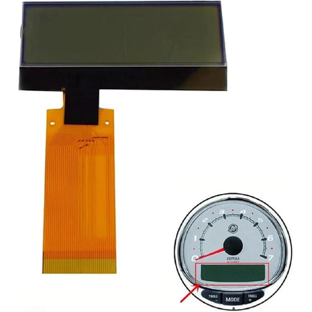 [Ersatz] LCD-Anzeige für Mercury für Smartcraft SC1000 Drehzahlmesser Geschwindigkeitsmesser Armaturenbrett 8M0101099