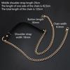 120Cm Replacement Shoulder Strap Crossbody Bag Belt  Pu Leather Handle With Metal Chains Bag Replacement Accessories