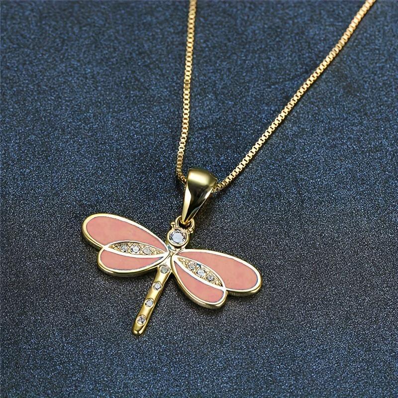 New Dragonfly Opal Pendant Necklace for Women