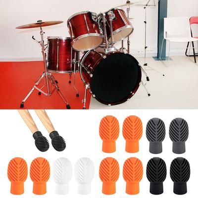 4Pcs Drum Dampener Silicone Drumstick Mute Practice Tip Drum Practice Tip for Protect Drums and Drumsticks Head