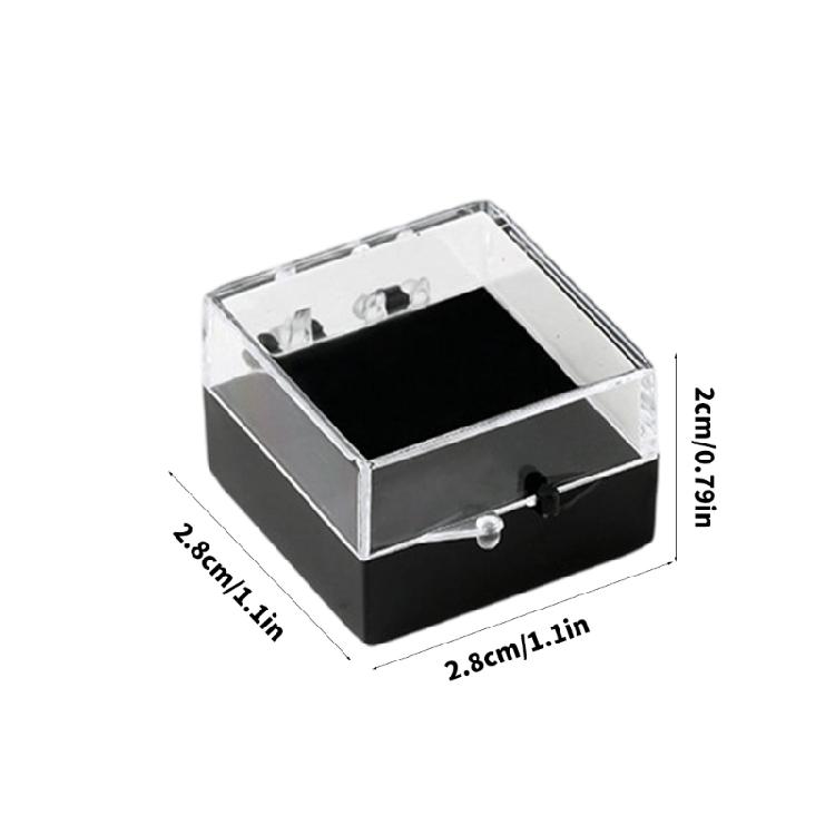 16pc Portable Plastic Jewelry Case With Closure for Ear Studs Pendants Space Saving Organization