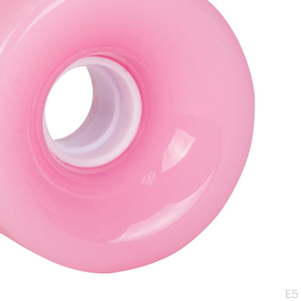 4 Pack Skateboard Wheels, 7cm PU Long Board Wheel High Strength Wheels Maintenance Roller