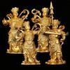 4pc/set Fengshui  Copper Chinese The Four Heavenly Kings Statue Home Buddha Hall Buddha Decor Home Decoration Accessories