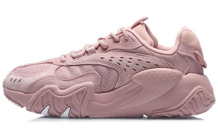 Li Ning Cat Paw Lite Ткань Удобные Нескользящие Износостойкие Низкие Беговые Кроссовки Женские Розовые AGLQ124-1 35