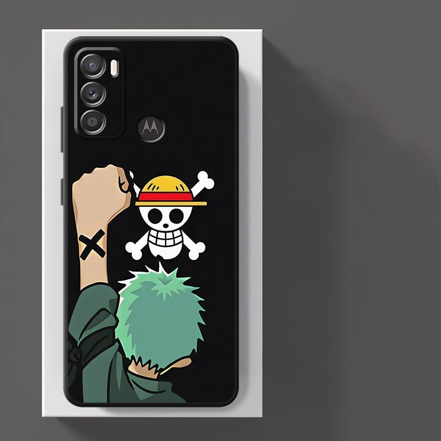 Cartoon One Piece Collage Zoro Case for Motorola Moto G52 G60 G51 G73 G32 G50 G72 G60s G53 G30 Edge 20 Pro 30 Lite G71 G22