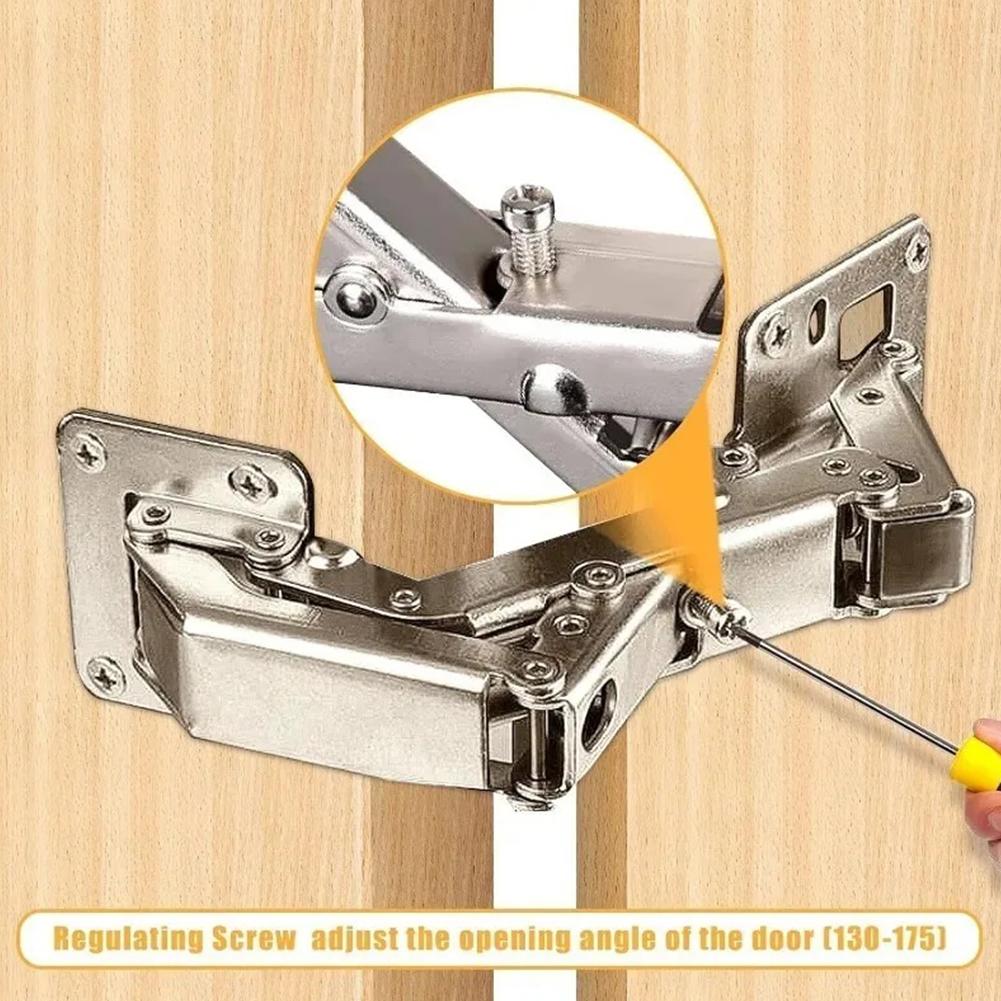 

2PCS Adjustable Concealed Hinges For Cabinet Doors, 175° Opening Angle With Screws Stainless Steel Mounting Hardware China Mainland