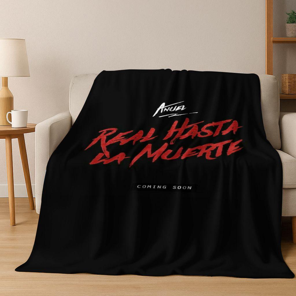 26 Style Anuel AA Hip Hop Rapper Singer Flannel Blanket,Warm and Cozy Soft Throw Blanket for Home Bedroom Bed Sofa Cover Kid