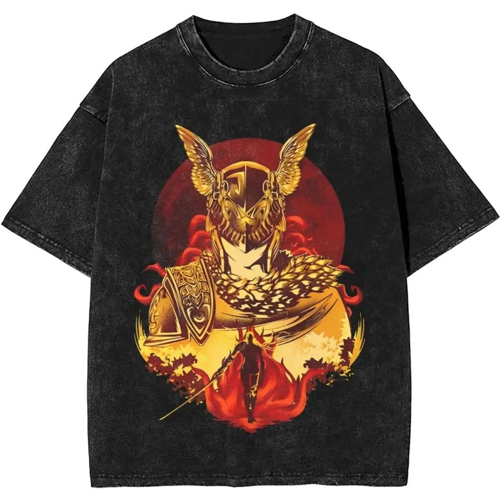 2026 Malenia Blade Of Miquella Washed New Arrival Unisex Clothes Tee Shirt Homme Graphic T-Shirts Unisex Tshirt for Unisex Ropa Hombre